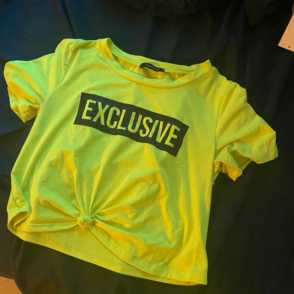 Neon green crop top